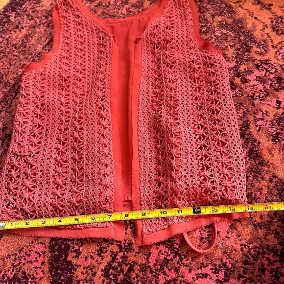 Crochet open back Top or reversible Vest Summer Festival Boho - Picture 5 of 10